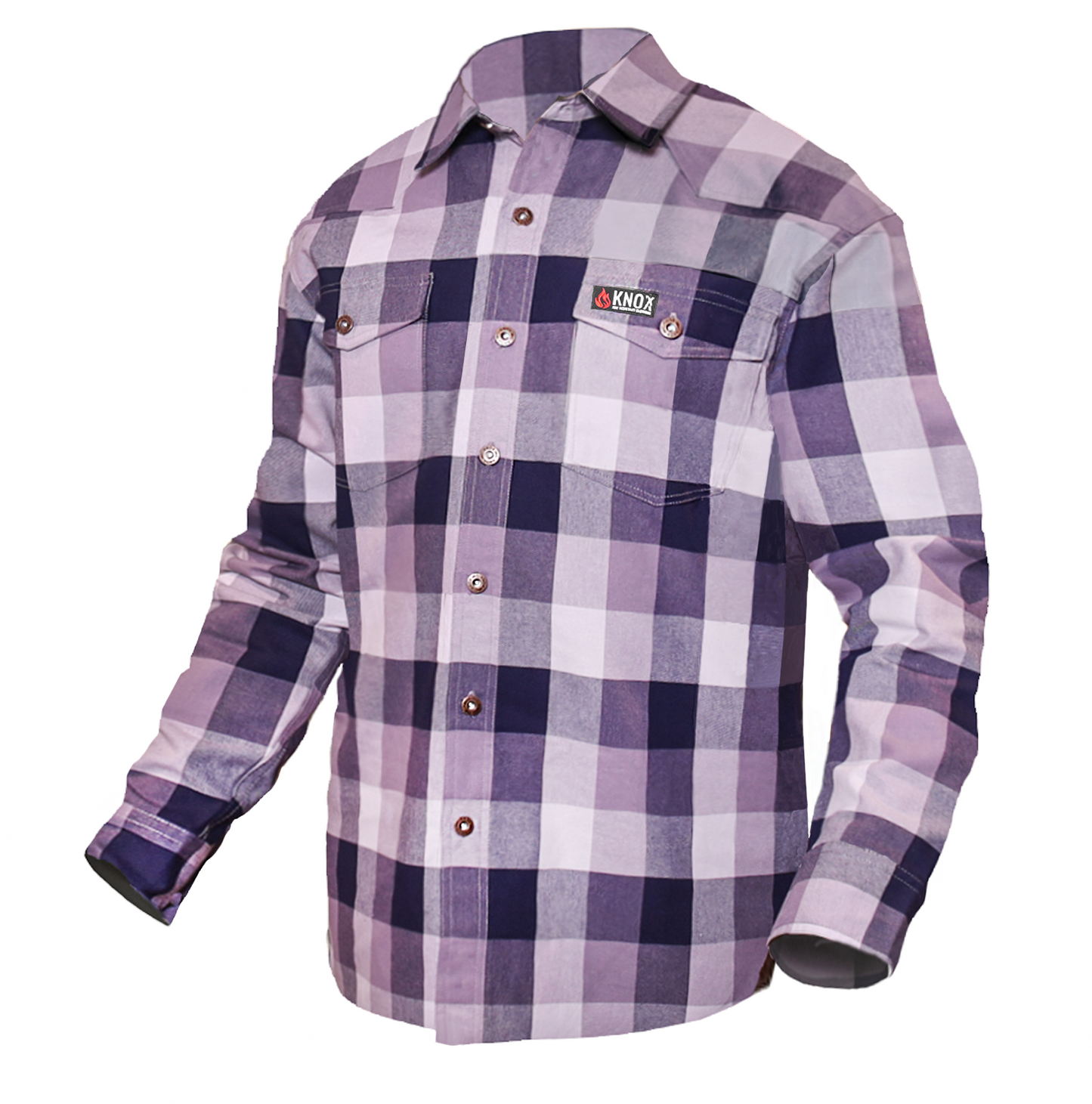 Camicia da lavoro abbottonata scozzese blu scuro Knox FR
