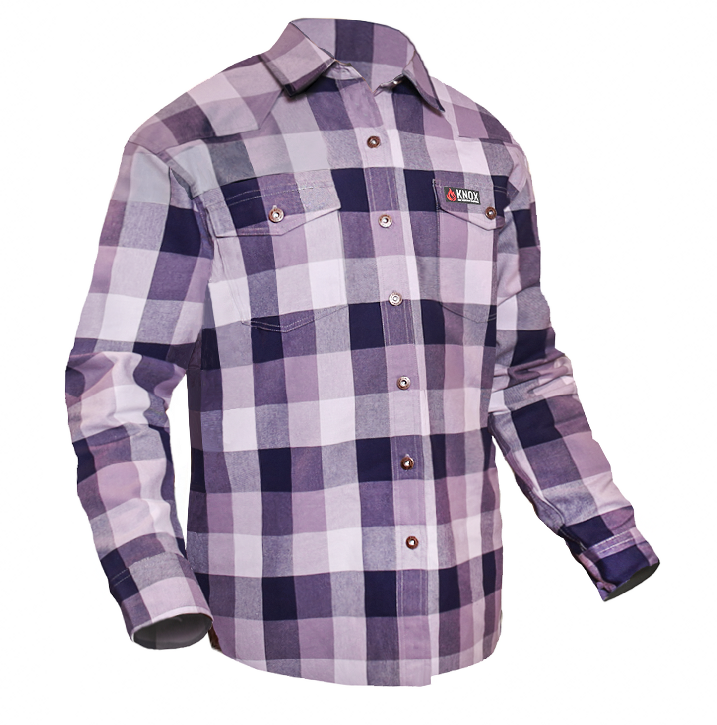 Camicia da lavoro abbottonata scozzese blu scuro Knox FR