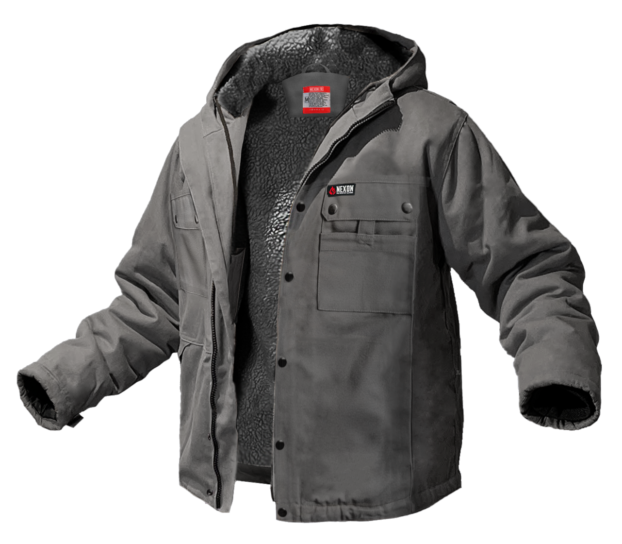 Giacca foderata in sherpa FR resistente Knox (grigio)