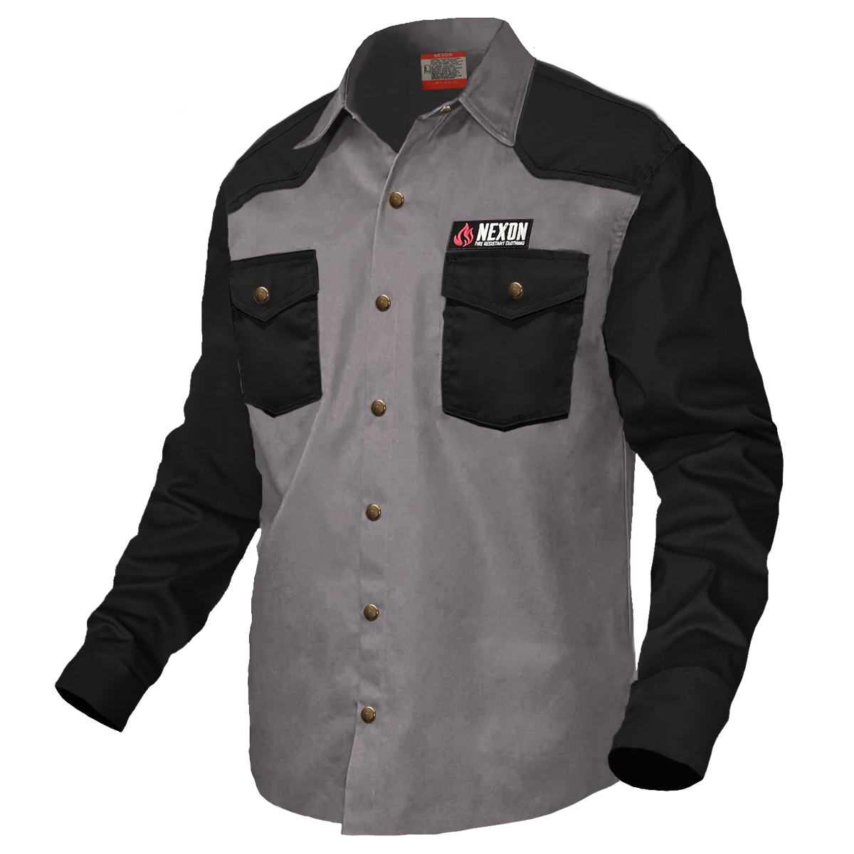 La camicia FR Black Pearl Edition con bottoni a pressione perlati