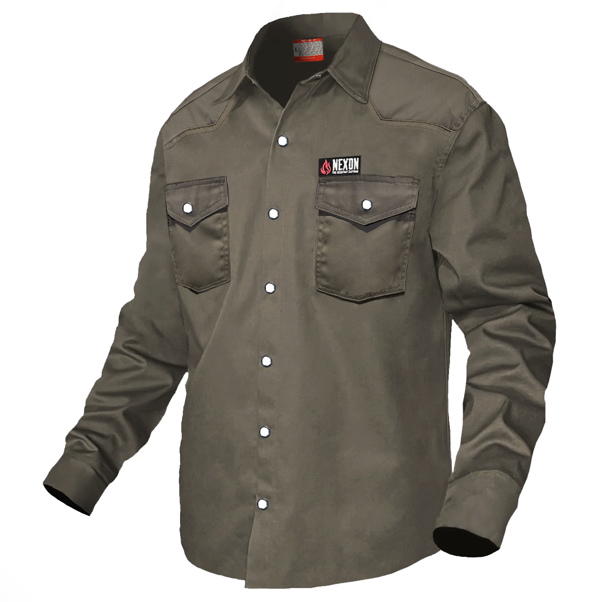 Nexon FR Flame Retardant UL Certified NFPA 2112 Bronze Snap Button-Down Shirt S Nexon FR Flame Retardant UL Certified NFPA 2112 Bronze Snap Button-Down Shirt S