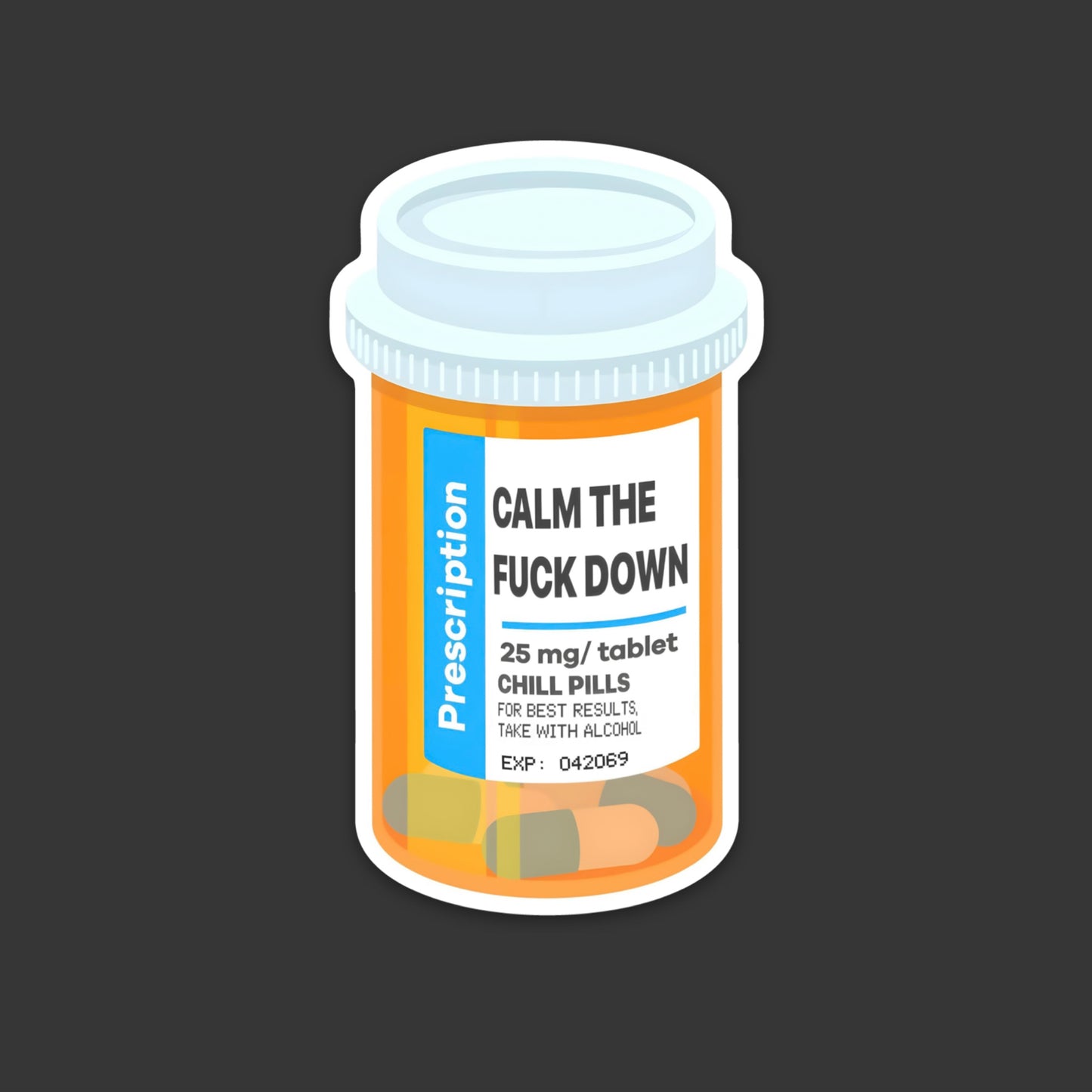 Chill Pills Bauarbeiterhelm Sticker