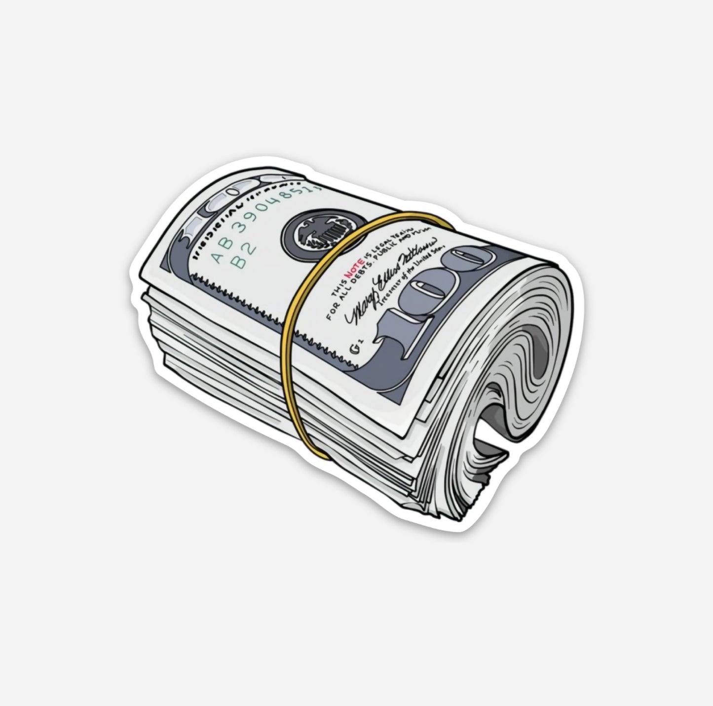 Money Bundle Sticker - Hardhat Stickers | Knox