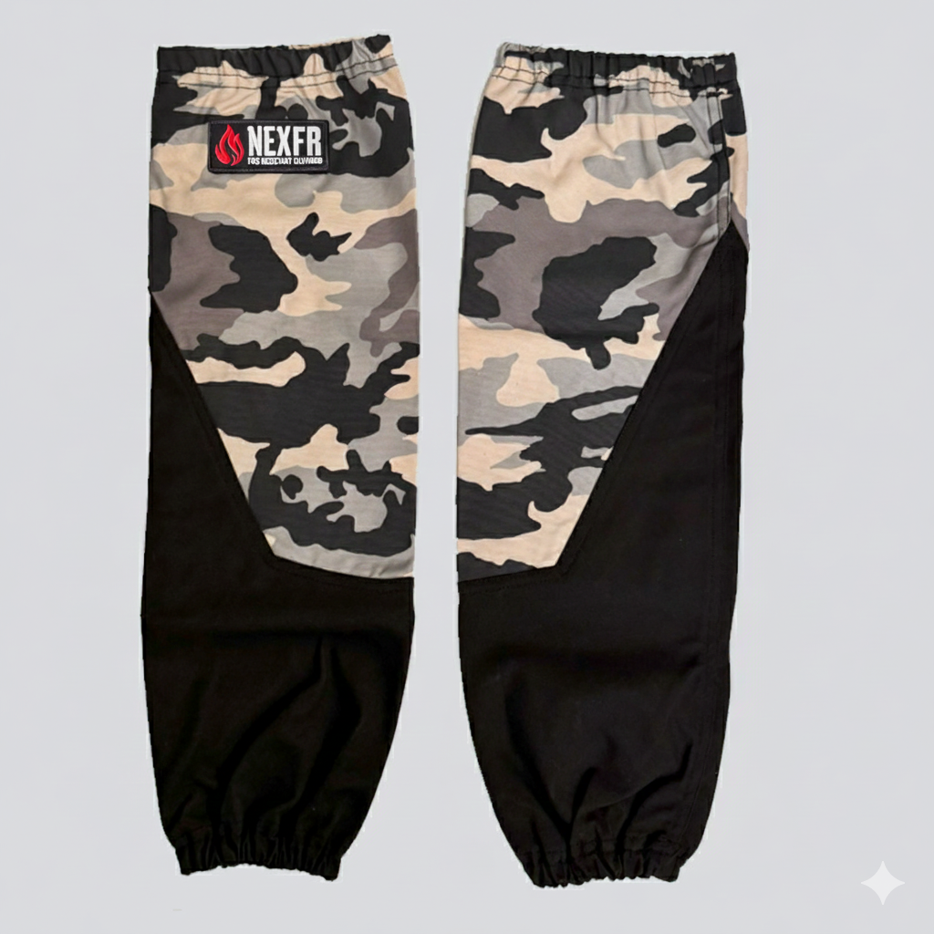 NEXFR Split Leather FR Welding Sleeves - CAMO