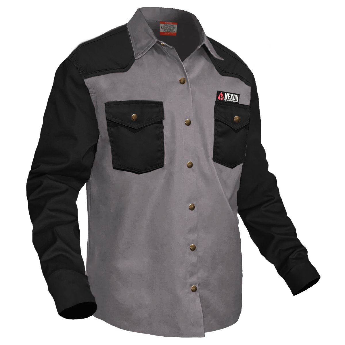 La camicia FR Black Pearl Edition con bottoni a pressione perlati