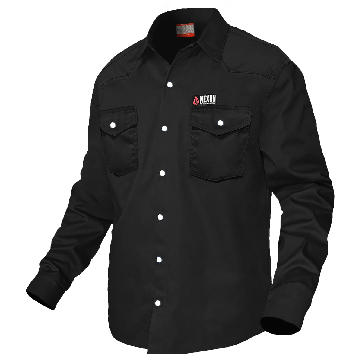 The Black Pearl FR Shirt with Pearl Snap Buttons | Premium Flame