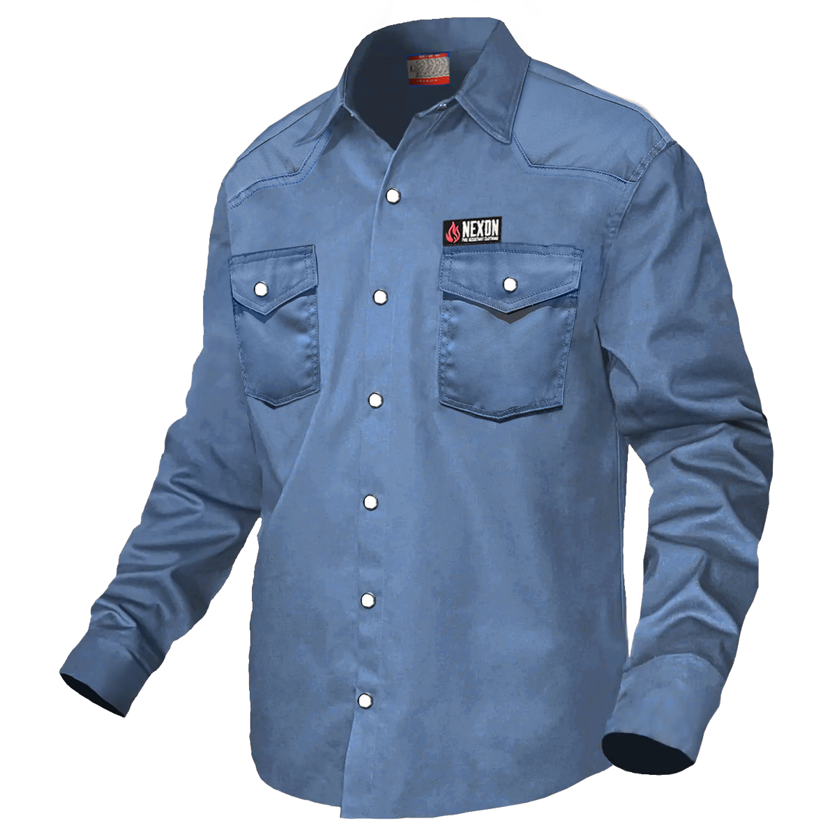 Nexon FR Shirt Blue With Pearl Snap Buttons