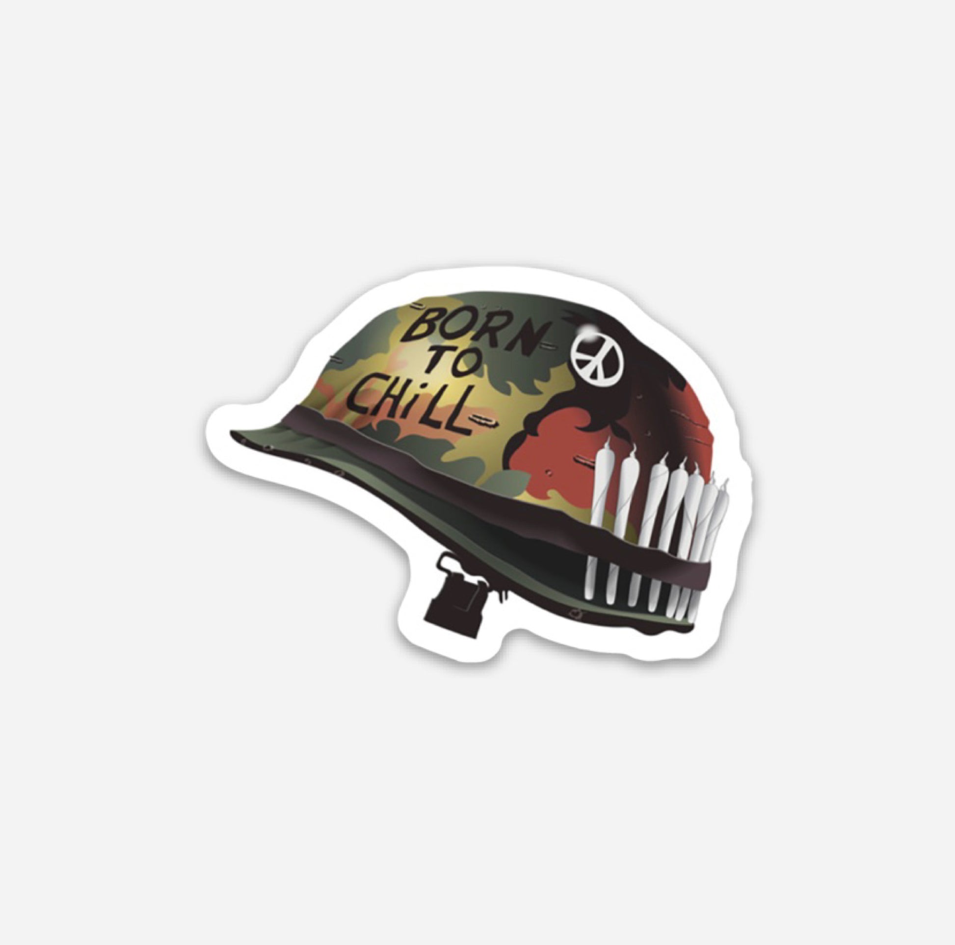 Born to Chill Hardhat Sticker - Hardhat Sticker | Knox