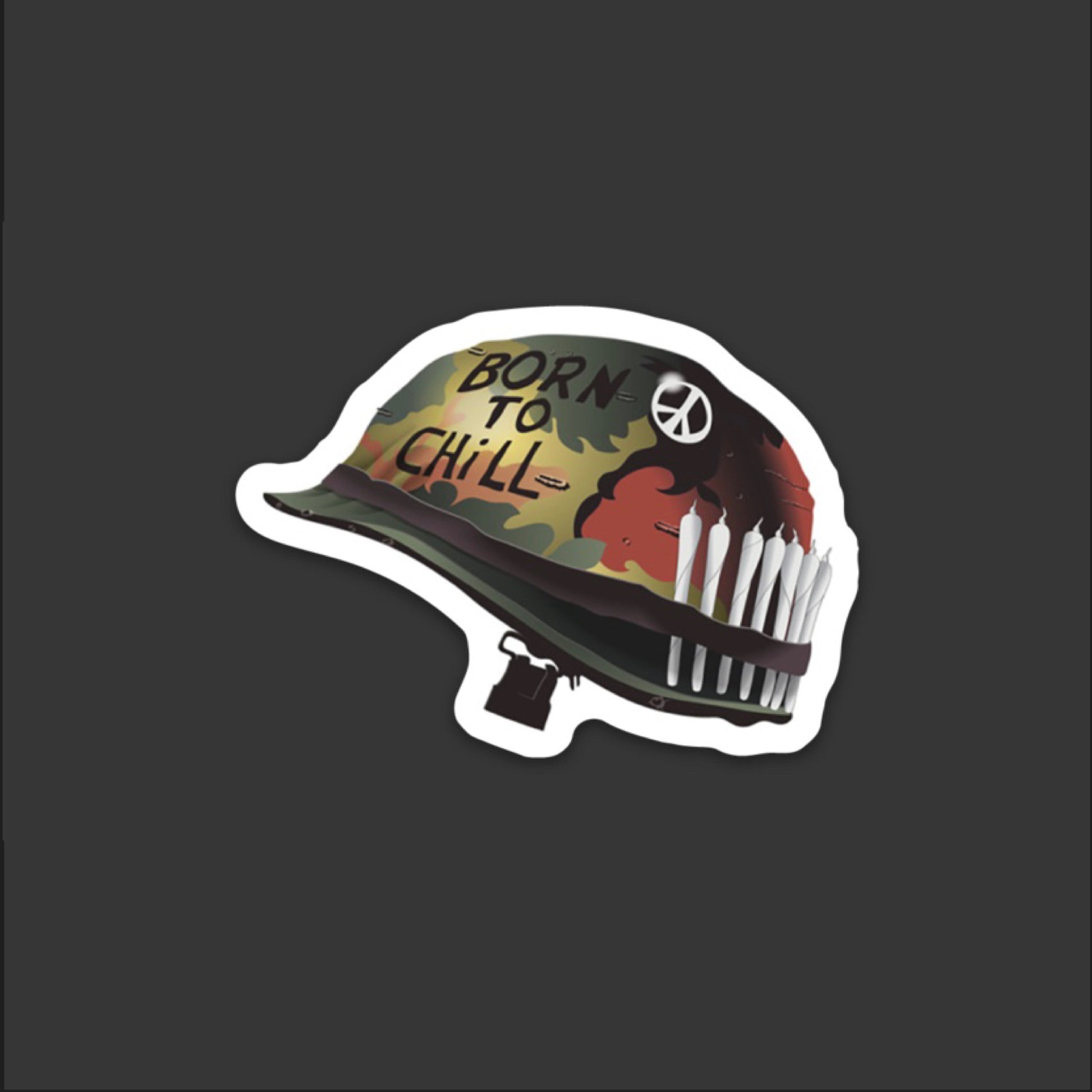 Born to Chill Hardhat Sticker - Hardhat Sticker | Knox