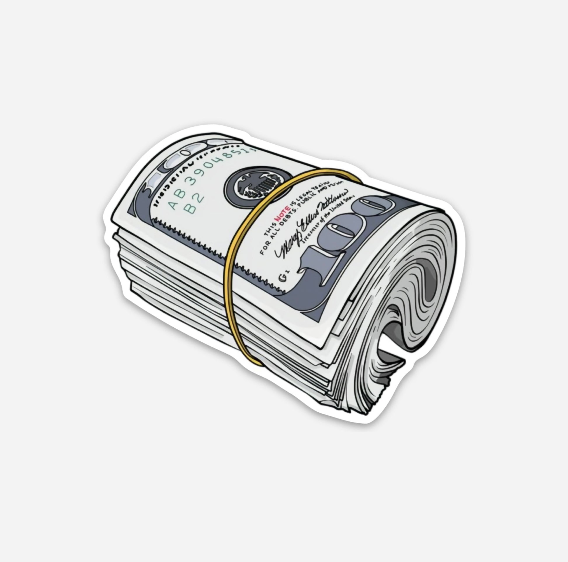 Money Bundle Sticker - Hardhat Stickers | Knox