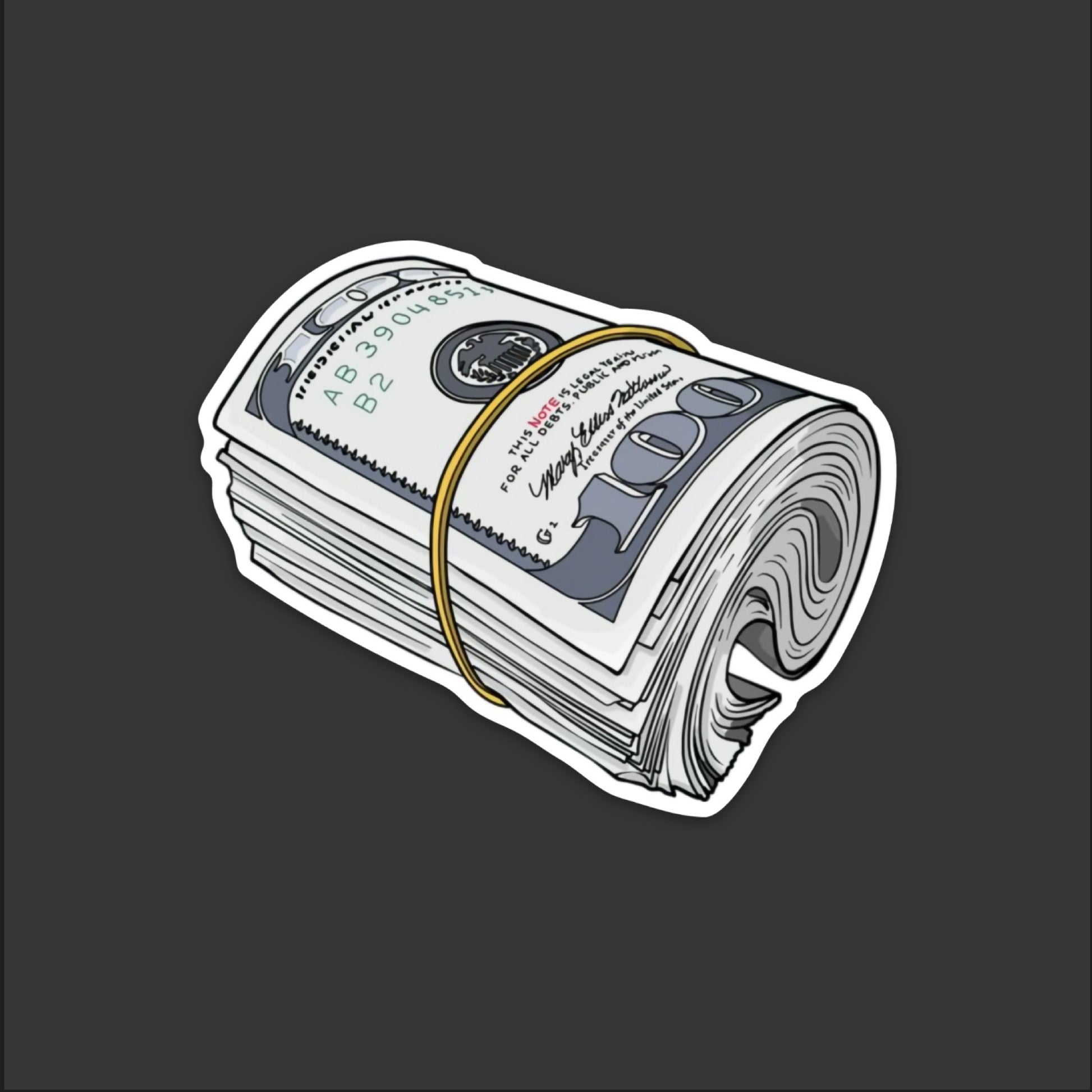 Money Bundle Sticker - Hardhat Stickers | Knox